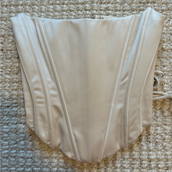 House of CB Ivory silk vintage corset top - Picture 4 of 7